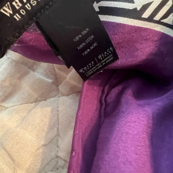 Whbm  Purple and Black Square Scarf - Picture 4 of 4